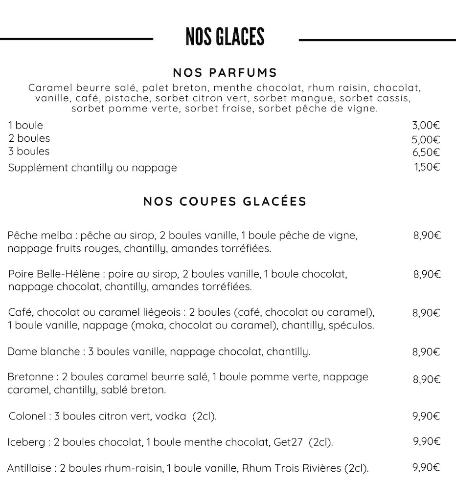 Les glaces