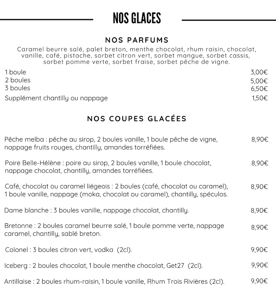 Les glaces